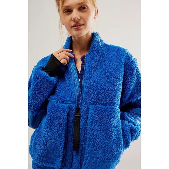 Rains Jackets & Blazers - Rains x Free People Kofu Fleece Bomber Jacket